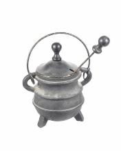 Antique Cast Iron & Brass Firestarter Cauldron