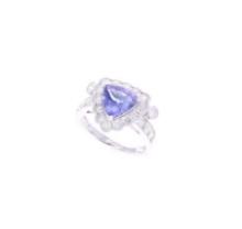 Opulent 1.77ct Tanzanite Diamond & Patinum Ring
