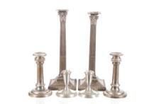 British & American Sterling Plated Candle Sticks