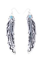 Navajo Tommy & Rose Singer Feather Earrings