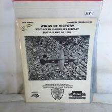 Collector Vintage Wings Of Victory 1987 World War II Aircraft Display - See Pictures