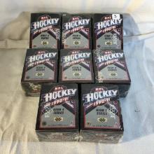 Lot of 8 Boxes Of New Sealed 1990 Upper Deck NHL Hockey Sports Collector Choice Sport Cards