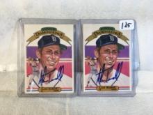 Lot of 2 Collector Donruss Diamond Kings Alan Trammel Trading Cards Signed