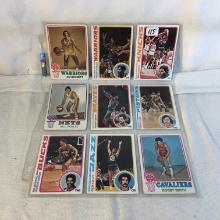 Lot of 9 Pcs Collector Vintage NBA Basketball Sport Trading Assorted Cards and Palyers -See Pictures