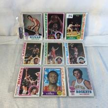 Lot of 9 Pcs Collector Vintage NBA Basketball Sport Trading Assorted Cards and Palyers -See Pictures