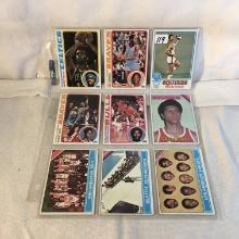 Lot of 9 Pcs Collector Vintage NBA Basketball Sport Trading Assorted Cards and Palyers -See Pictures