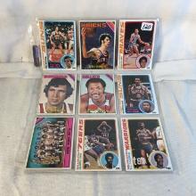 Lot of 9 Pcs Collector Vintage NBA Basketball Sport Trading Assorted Cards and Palyers -See Pictures