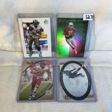 Lot of 4 Pcs Collector Modern NFL Football Sport Trading Assorted Cards and Players -See Pictures