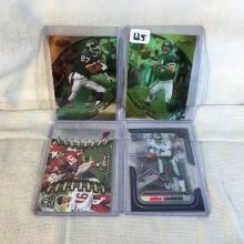 Lot of 4 Pcs Collector Modern NFL Football Sport Trading Assorted Cards and Players -See Pictures