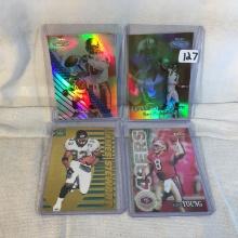 Lot of 4 Pcs Collector Modern NFL Football Sport Trading Assorted Cards and Players -See Pictures