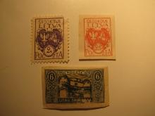 3 Lithuania Unused  Stamp(s)