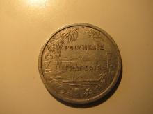 Foreign Coins: 1965 French Polynesia  2 Francs