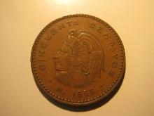 Foreign Coins: 1956 Mexico 50  Centavos big coin