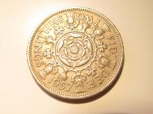Foreign Coins: 1957 Great Britain 2 Shillings
