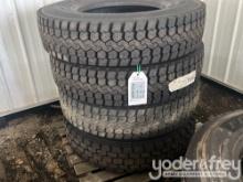 Set of (4) 11R22.5 Tires, 2 Mounted