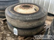 Tires, Set of (2) Mounted 11R24.5