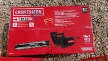CRAFTSMAN CORDLESS ELECTRIC CHAINSAW,  12 AMP, 16" CUTTING BAR, AS IS WHERE