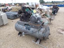 SHOP AIR COMPRESSOR,  ELECTRIC, 15HP MOTOR, AS IS WHERE IS