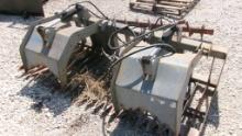 HAWZ SKID STEER ATTACHMENT,  74" HYD GRAPPLE BRUSH BUCKET, AS IS WHERE IS,