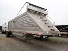 2018 TRAVIS ALUMINUM BELLY DUMP TRAILER,  TANDEM AXLE, AIR RIDE, 11R22.5 TI