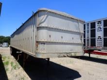 1979 WILSON ALUMINUM FLATBED GRAIN TRAILER,  TANDEM AXLE, SPRING RIDE, 22.5