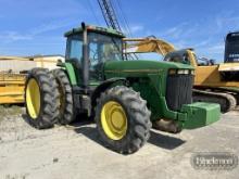 John Deere 8400 Tractor, Rear Duals, 4WD, Cab, AC, 3-Point Quick Hitch, (4)