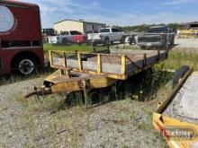 TAG TRAILER,  SINGLE AXLE, SINGLE WHEEL, NO RAMPS, YELLOW S# N/A