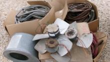 LOT OF ASSORTED AIR HOSES & ELCTRICAL CONDUIT,  AS IS WHERE IS