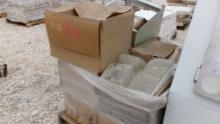 LOT OF GLASS BLOCKS & METAL TISSUE DISPENSERS,  AS IS WHERE IS