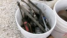 BUCKET OF ASSORTED TOOLS,  AS IS WHERE IS