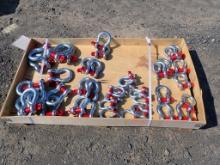 PALLET OF CLEVISES/SHACKLES,