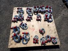 PALLET OF CLEVISES/SHACKLES,