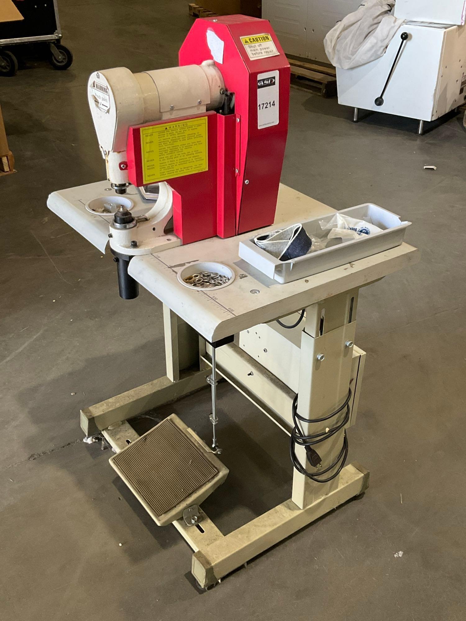 MORITO SCOVILL SEMI-AUTOMATIC FOOT PRESS APPROX 30? L X 24? W X 50? T, APPROX OUTPUT 250W, APPROX...