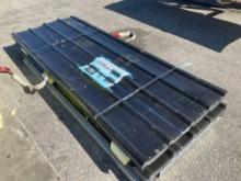 ( 1 ) STACK OF UNUSED METAL ROOF... PANELS, APPROX 8FT L x 3FT W , APPROX 70 PANELS IN STACK