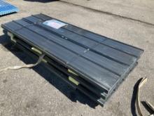 ( 1 ) STACK OF UNUSED METAL ROOF PANELS, APPROX 8FT L x 3FT W , APPROX 70 PANELS IN STACK