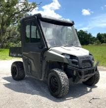 2011 POLARIS RANGER 400 UTV, GAS POWERED, 4x4, MANUAL DUMP BED , HITCH, BILL OF SALE ONLY , RUNS &