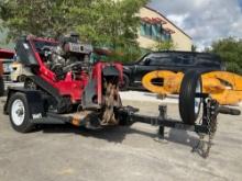 2018 BARRETO...WALK BEHIND STUMP GRINDER WITH SUPPORT TRAILER, GAS POWERED, RUBBER TRACKS, BILL O...