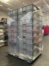 ( 1 ) PALLET OF ASSORTED PLASTIC CRATES