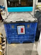 ULINE COLLAPSABLE BIN MODEL H-4052BLU; APPROXIMATELY 48? X 40? X 34?; MAX CAPACITY 1,500 LBS