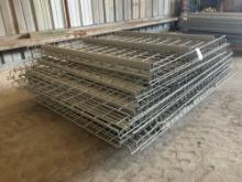 PALLET OF WIRE GRATES FOR RACKING,ASSORTED SIZES