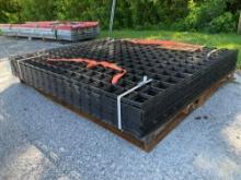 ( 1 ) STACK OF UNUSED METAL RAIL, APPROX 60in X 72IN , APPROX 40 RAILS IN STACK