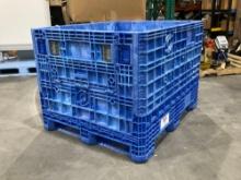 ULINE COLLAPSIBLE BIN MODEL H-4052BLU; APPROXIMATELY 48? X 40? X 34?; MAX CAPACITY 1,500 LBS