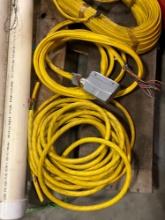 PALLET OF ELECTRICAL EQUIPMENT CORDS AND DISTRUBITION BOX