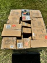 PALLET OF ELECTRICAL PANELS & BREAKER BOXES PLUS MORE MISC ELECTRICAL PARTS, UNKNOWN WORKING COND...