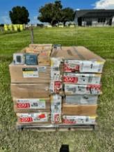 PALLET OF ELECTRICAL PANELS & BREAKER BOXES PLUS MORE MISC ELECTRICAL PARTS, UNKNOWN WORKING COND...