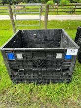 ( 1 ) FOLDABLE...BULK CONTAINER WITH LID, APPROX 48in x 45in x 34in