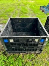 ( 1 ) FOLDABLE...BULK CONTAINER WITH LID, APPROX 48in x 45in x 34in