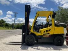 2016 HYSTER H80FT FORKLIFT, LP POWERED, APPROX MAX CAPACITY 8000, MAX HEIGHT 167in, TILT