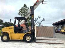 YALE FORKLIFT MODEL GDP155VXNGHV148, DIESEL, APPROX MAX CAPACITY 13,900LBS, MAX HEIGHT 212in,...T...