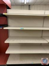 4 ft section Lozier shelving dual sided 71 1/2 x 48